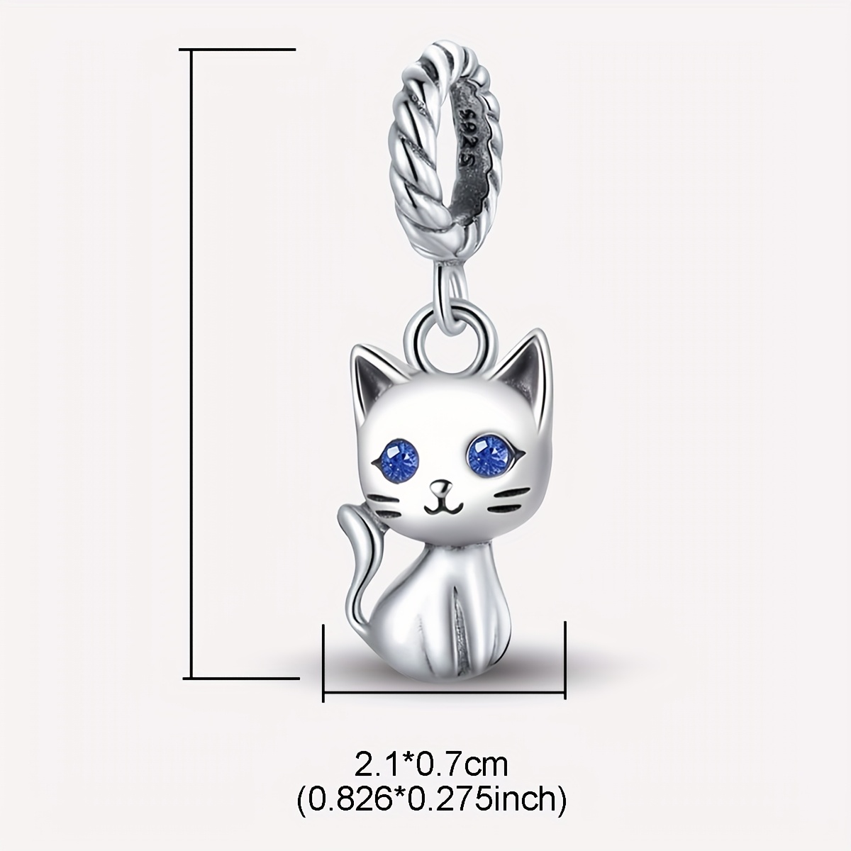 15G Cat DIY Pendant Bracelet & Necklace Accessory S925 Silver Jewelry